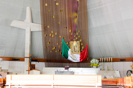 Photograph of an inner detail of Baislica of Guadalupe in Monterrey Mexicoのeditorial素材