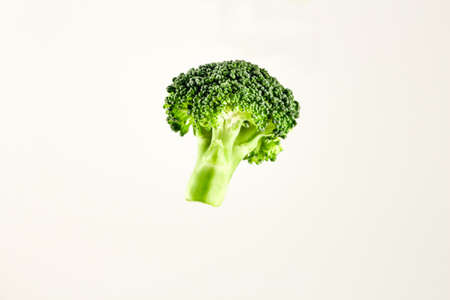 Photograph of broccoli on white backgroundの写真素材