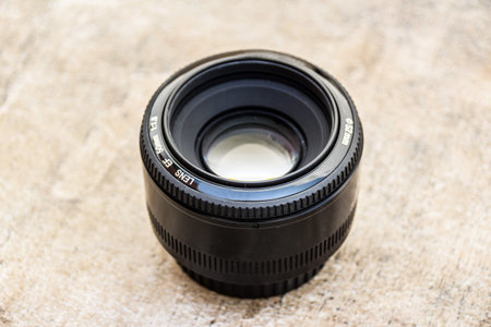 50 mm black photographic lens