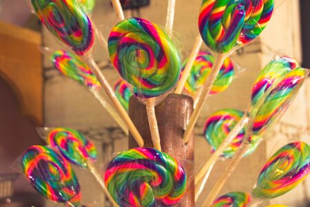Photograph of some Mexican traditional lollipopsの写真素材