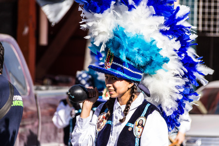 MONTERREY, NUEVO LEON / MEXICO - 18 12 2017: Mexican traditional matachin dancers in a peregrination to the Basilica of Guadalupeのeditorial素材