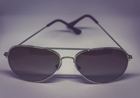 Photograph of a pair of sunglasses in lightboxの写真素材