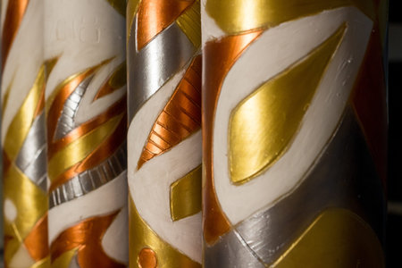 Photograph of some metallic abstract figures