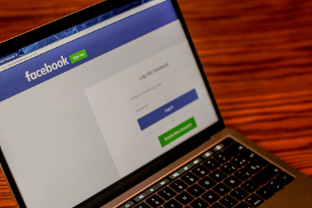 Dallas, Texas/ United States - 05/10/2018: (Photograph of the log in page of Facebook social...