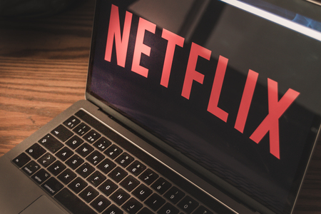 Dallas, Texas/ United States - 05/10/2018: (Photograph of Netflix logo on computer screen)のeditorial素材