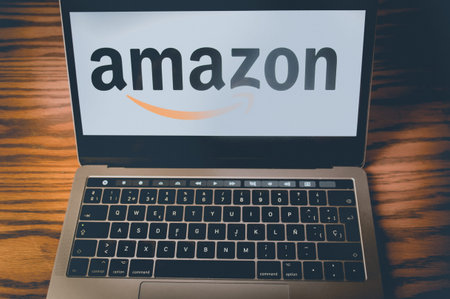 Dallas, Texas/ United States - 05/10/2018: (Photograph of the Amazon logo on computer screen)