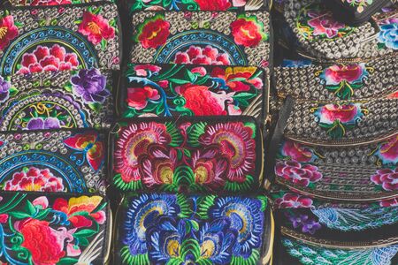 Oaxaca, Oaxaca / Mexico - 21/7/2018: Detail of some textile indigenous products from Oaxaca Mexicoのeditorial素材