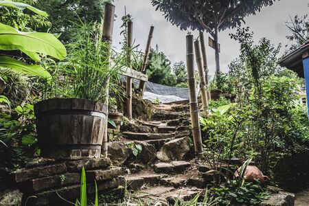 San Cristobal de las Casas, Chiapas / Mexico - 21/07/2019: Detail of Na Bolom cultural site in San Cristobal de las Casas Mexicoのeditorial素材