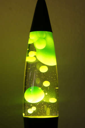 Photograph of a retro green lava lampのeditorial素材