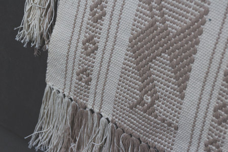 Photograph of an abstract traditional mexican textile texture or background