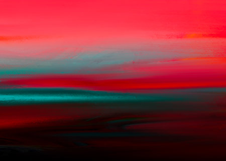 Hand drawn digital painting of an abstract colorful background or textureの写真素材