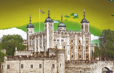 The picture shows the famous Tower of London のeditorial素材