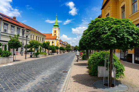 beautiful Balassagyarmat main square in Hungary