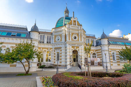 Miskolc,Hungary - 10.13.2021 : Beautiful building of Erzsebet furdo bath on a sunny dayのeditorial素材