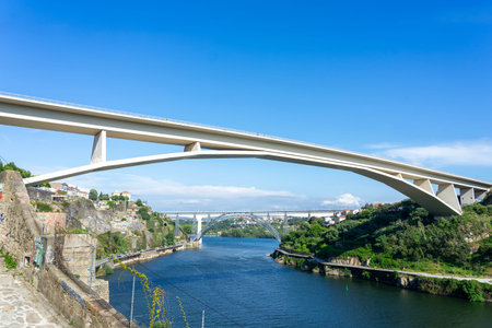 ponte infante dom henrique bridge in Porto Portugal
