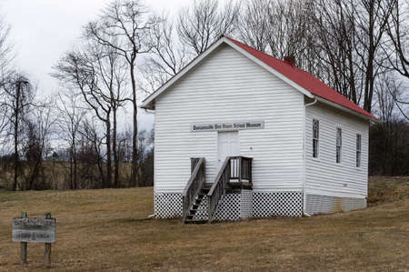 One room school museum in Duncansville, Virginiaのeditorial素材