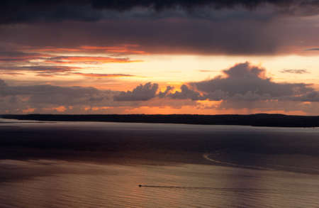 Sunset over the Seaの写真素材
