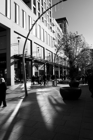 Cardiff, Wales UK - November 5th 2012, The outside of the St Davids shopping centre in the  Hayes Cardiffのeditorial素材