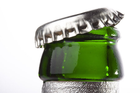 detail of a beer bottleの写真素材