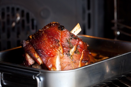 knuckle of pork in the ovenの写真素材