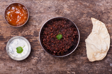 indian dal dish and sauces の写真素材