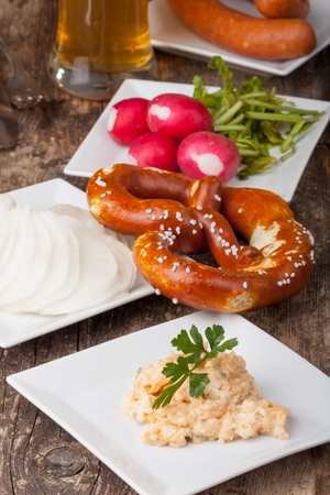 bavarian specialities on small plates の写真素材