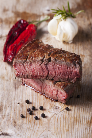 grilled steak with pepper の写真素材