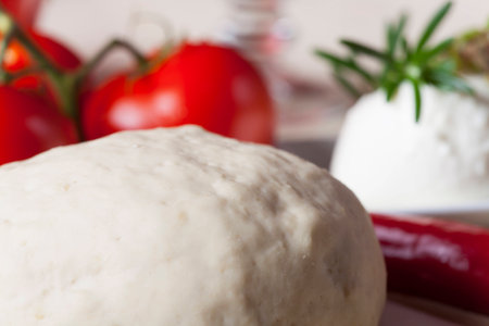 raw yeast dough for a pizzaの写真素材