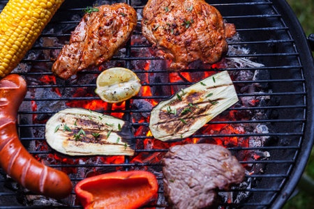 barbecue seen from the top