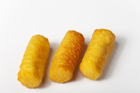 baked croquettes made of potatoの写真素材