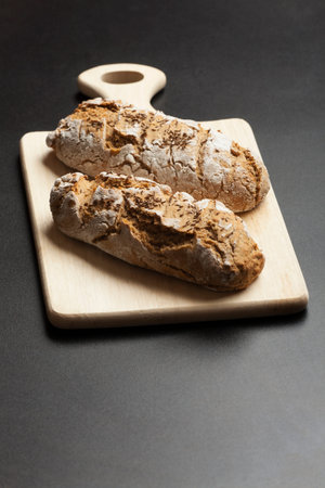 rye bread on wood