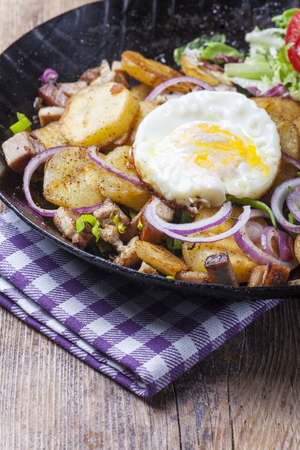 tyrolean groestl with an eggの写真素材