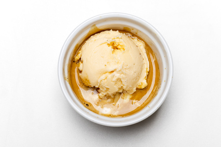 italian Affogato al caffÃ¨ in a bowlの写真素材