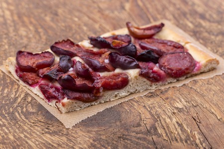 bavarian zwetschgendatschi, a local plum cakeの写真素材