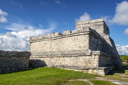 maya ruins in tulum mexicoの写真素材