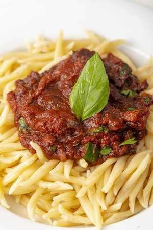 trofie pasta from liguria italyの写真素材