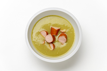 german pea soup with franksの写真素材