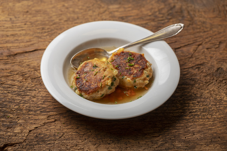 bavarian kaspressknoedel a cheese dumpling の写真素材
