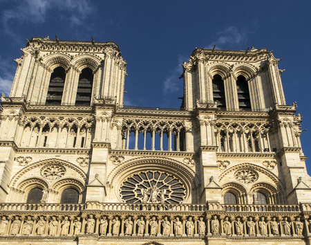 notre dame church in paris franceの写真素材