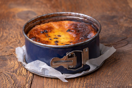 bavarian cheese cake with raisins 