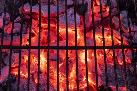 glowin charcoal ready for a bbqの写真素材