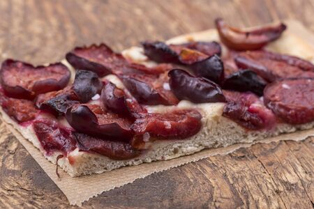 bavarian zwetschgendatschi, a local plum cakeの写真素材