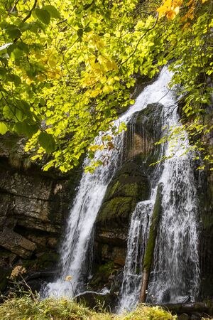 waterfall in the steinernes meer mountainsの写真素材