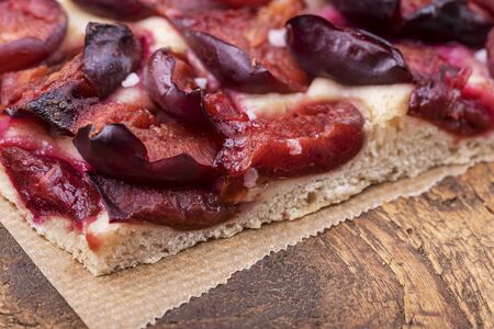 bavarian zwetschgendatschi, a local plum cakeの写真素材