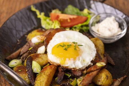 tyrolean potato groestl in a panの写真素材