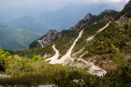 pasubio mountain in the italian alpsの写真素材