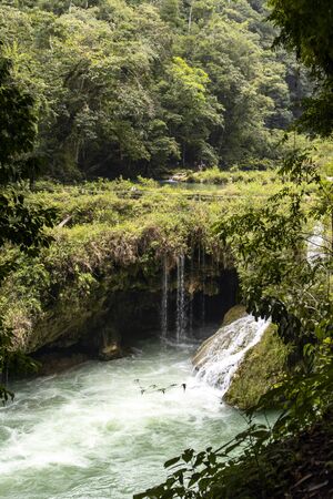 semuc champay lake in guatemalaの写真素材