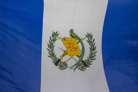 close up of the guatemalan flagの写真素材