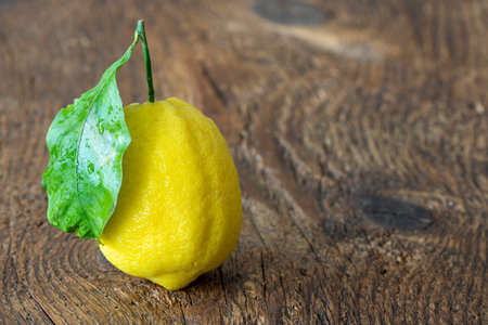 closeup of a amalfi lemon