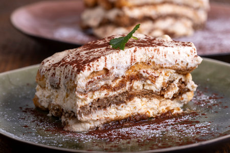 italian tiramisu on a plate